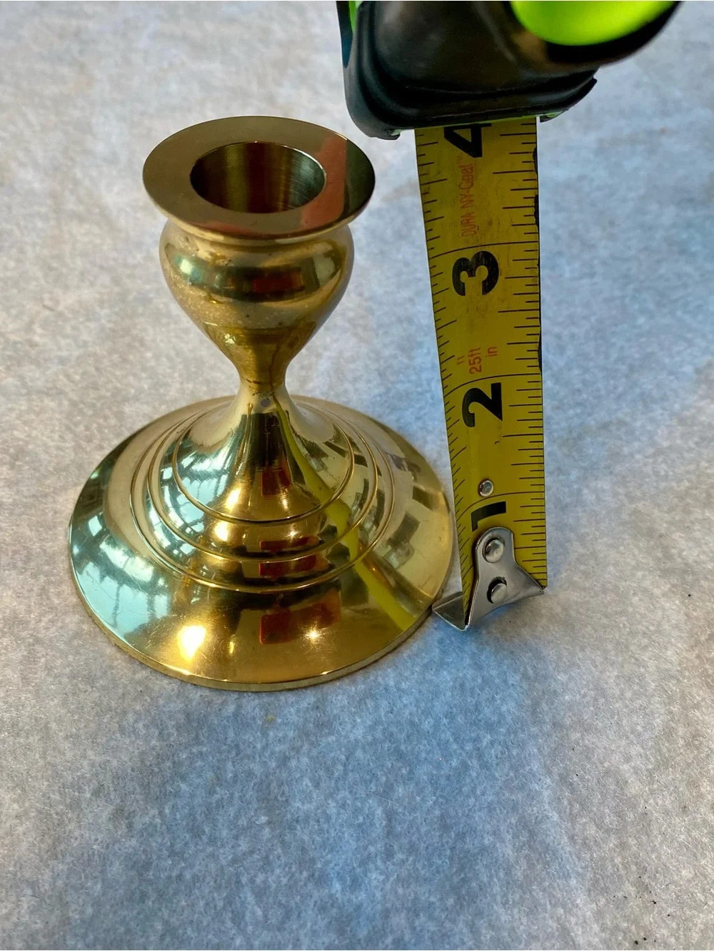Brass Pair of Gold Candle Holders - Classic Home Accent